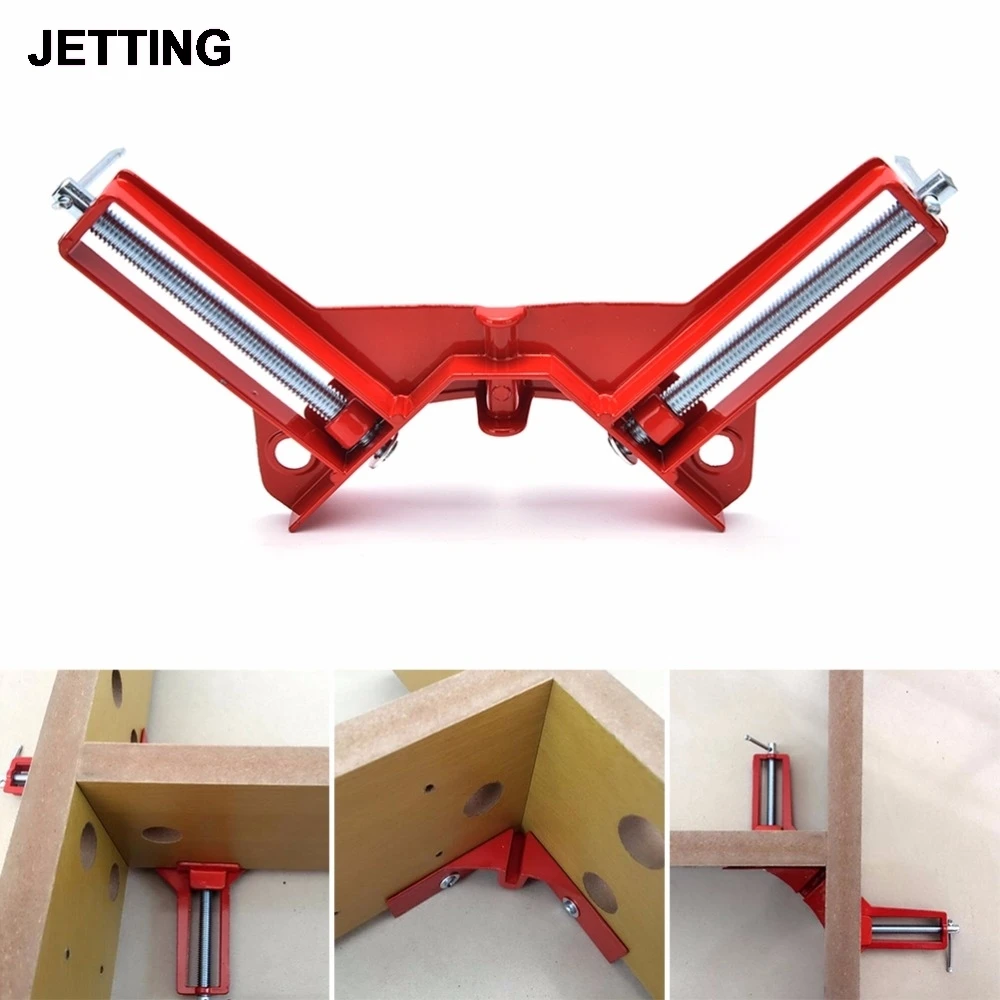 Red Adjustable Jaws 90 Degree Right Angle Clip Aluminum Picture Frame