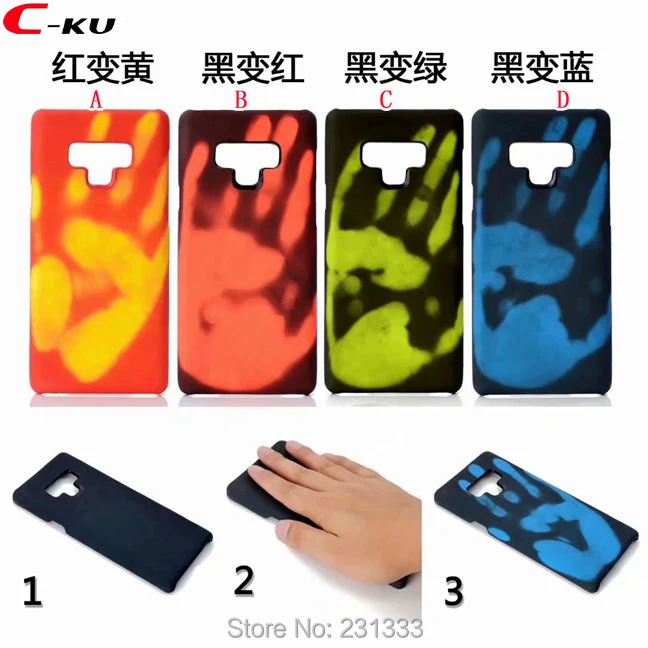 

Heat Sensitive Cool Thermal Sensor Hard PC Case For Samsung Galaxy S10 PLUS NOTE 9 A8 2018 Funny Color Changing Skin Cover 1pcs
