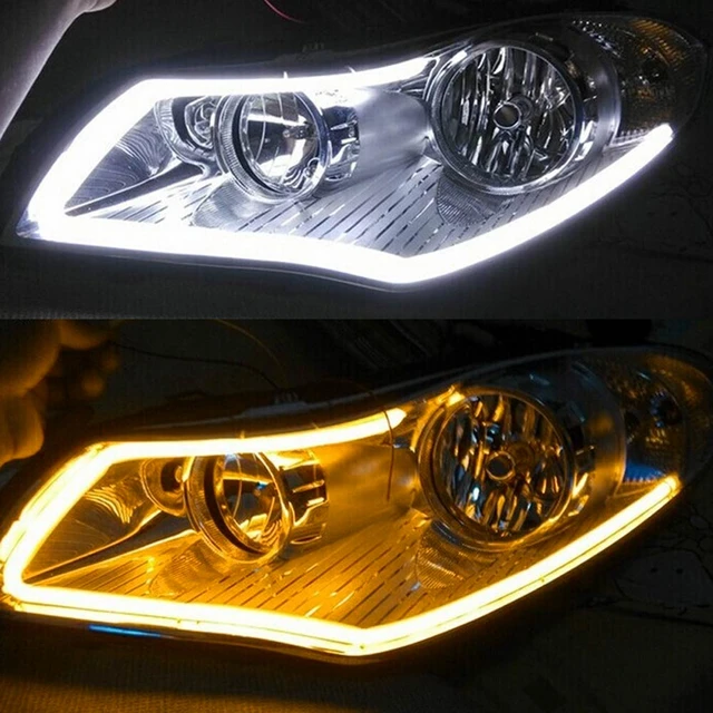 2x LED Blinker Dynamische Streifen Auto Scheinwerfer Tagfahrlicht