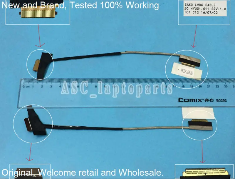 

New Original LCD LED Video Flex Cable For ACER Aspire E1-522 Packard Bell TE69 Gateway NE522 LCD Screen Cable 50.4YU01.001