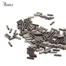 100 шт./пакет нержавеющая сталь леска Алюминий ОБЖИМНАЯ втулка медная трубка 1,0 мм-2,8 мм морские рыболовные аксессуары линия трубки