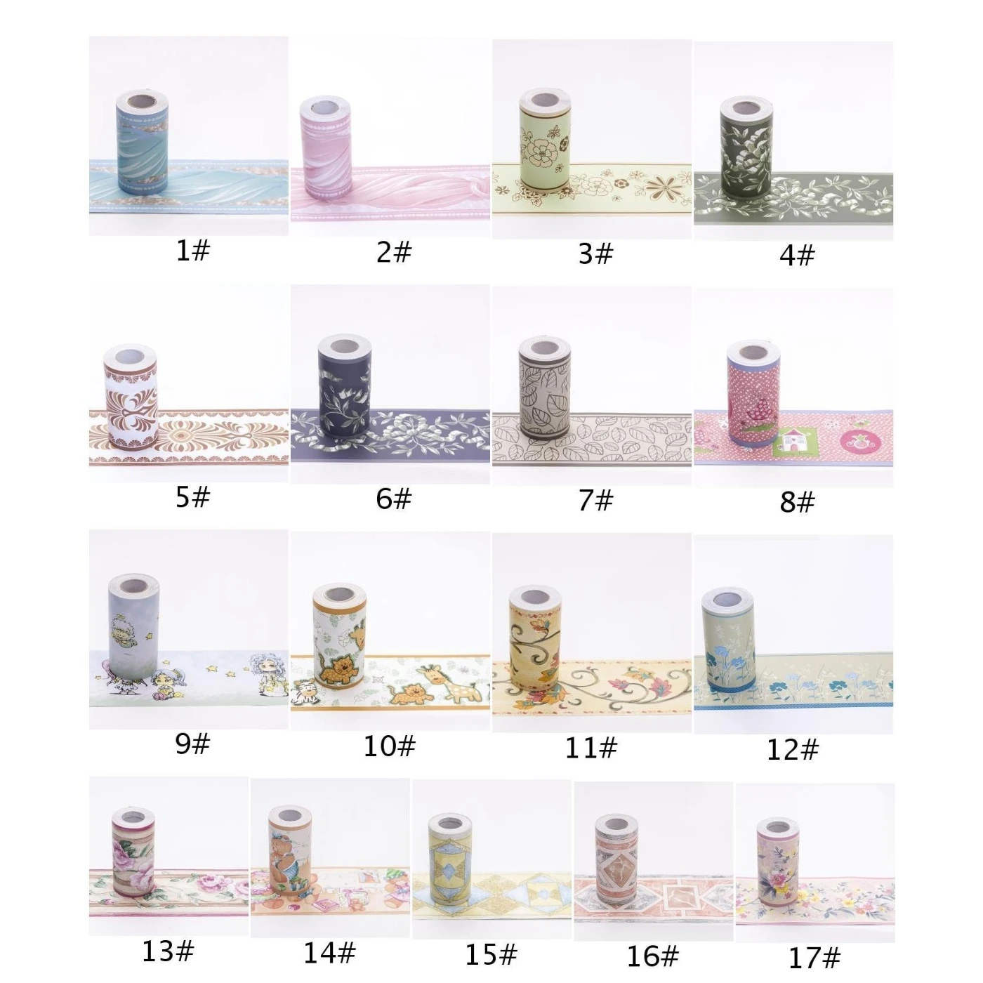 Mural Study Border Bedroom Waterproof Living Room Kitchen Self Wall Sticker Adhesive Decal Paper Roll High Quality