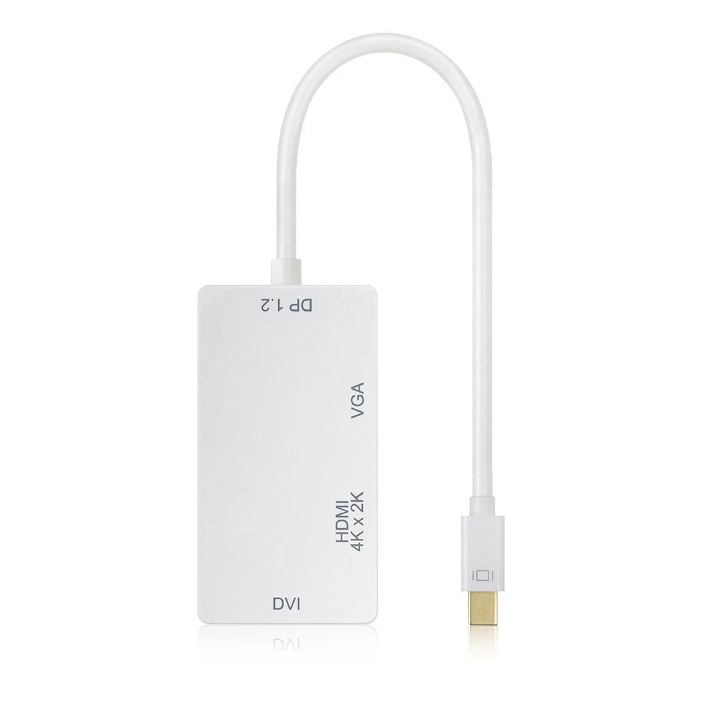 Mini DisplayPort female 3 в 1 адаптер 2 full 4 K x разрешение 3D стерео все HD White |