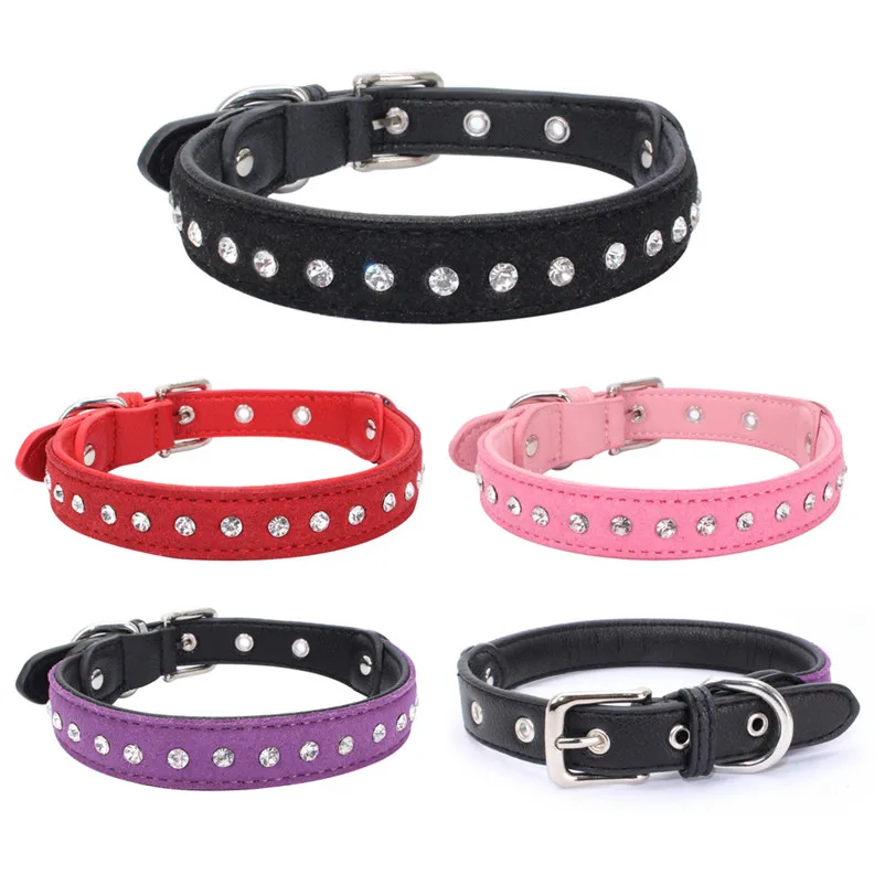 Fashion Cute collar for cats Exquisite Adjustable Diamond Dog Puppy Collars Accessories pet Product Leash and Harnesses A14 (4)