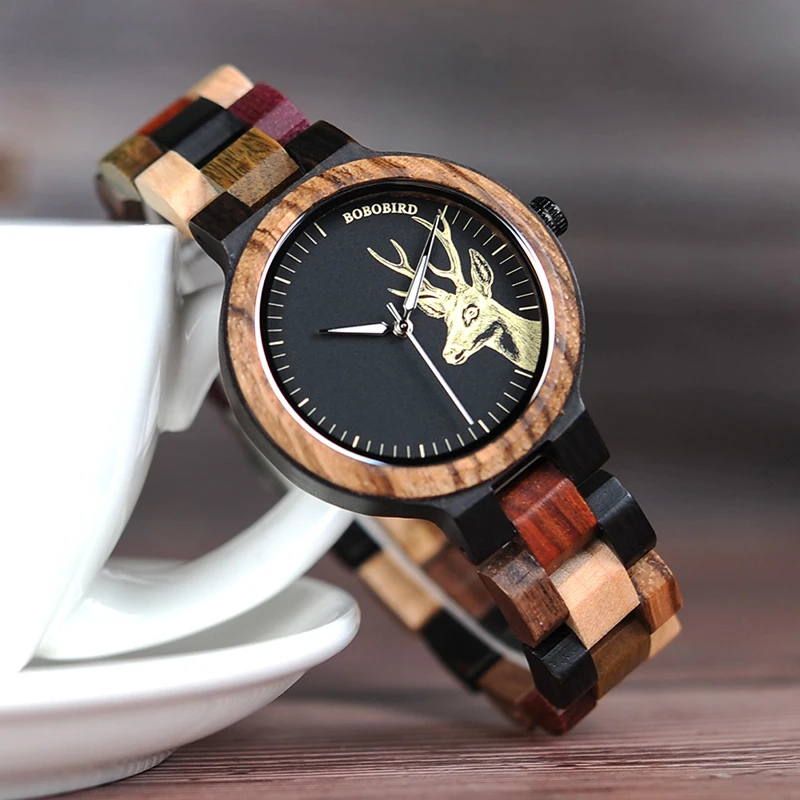 BOBO BIRD Lover деревянные часы Уникальный роскошный дизайн с деревянный ремешок японский кварцевые наручные часы мужские relogio J-P14-3