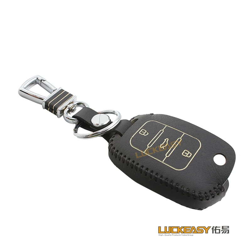 Luckeasy SGMW hongguang 1.5l Натуральная кожа Автомобильный ключ сумка/держатель кошелька ключ крышка wuling