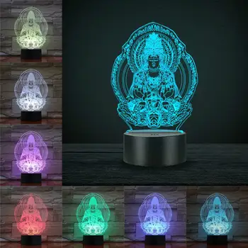 

Indian God 3D USB Lamp LED Illusion Night Light Holiday Mom Gifts Home Desk Decoration Hologram Atmosphere Lighting Abstract Acr