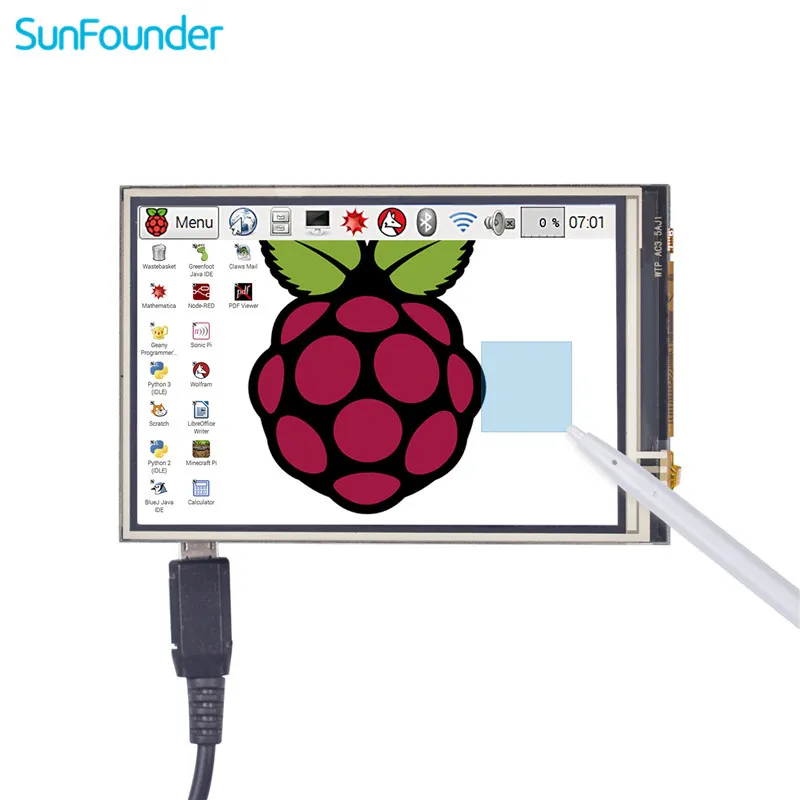Sunfower 3," Raspberry Pi сенсорный экран дисплей 480x320 TFT сенсорный экран монитор для RPi 3 Pi Zero 2 Модель