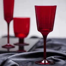 Бессвинцовая стеклянная красная 600MLO без ног винная чашка 220 мл/300 мл винная чашка 450 мл короткая чашка