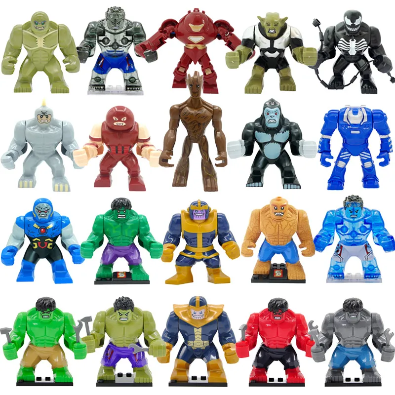 

Super Hero Action High Marvel Avengers Figure Hulk Dogshank Darkseid Gorilla Grodd Ironman Mark 38 Igor Kids Toys Building Block