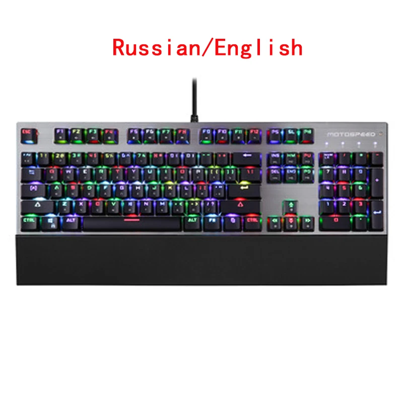 Оригинальная механическая клавиатура Motospeed CK108 RGB синий/черный переключатель