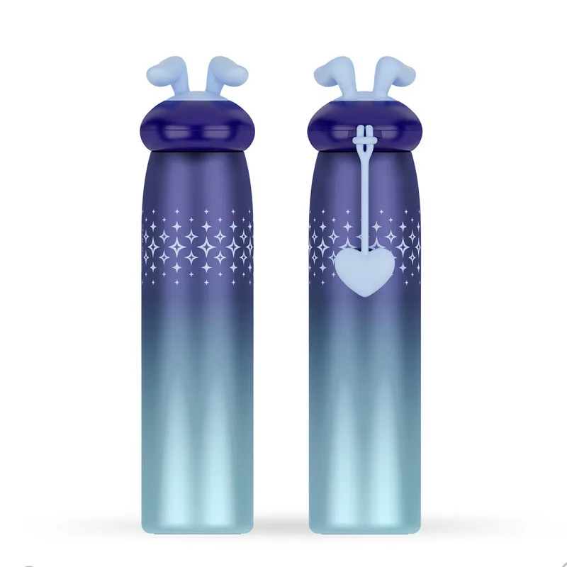 Бутылка для воды Термос звезда градиент 304 из нержавеющей стали Подарочная кружка чашка креативный портативный милый путешествия для активного отдыха для упражнений велосипедные виды спорта - Color: B-Dark blue