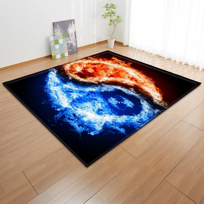 

Rectangle Carpet Tai Chi Gossip Print Soft Carpets for living room Bedroom Area Rugs Kids Room Computer Chair Antiskid Floor Mat