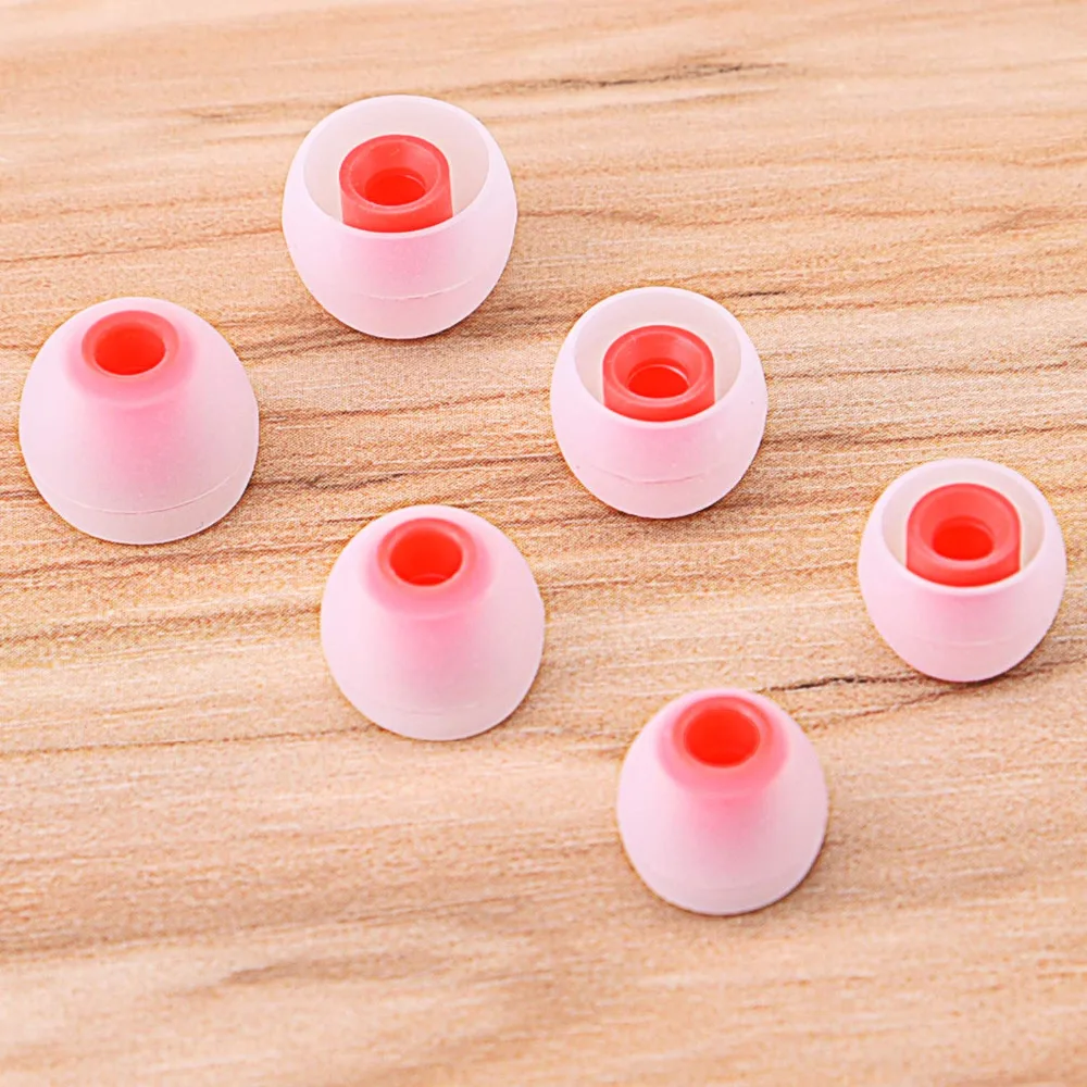

Soft Silicone Replacement Eartips Earbuds Cushions Ear pads Cover Case For 3.8-5.5 mm Earphone Headphone In-ear ( Red/Clear )