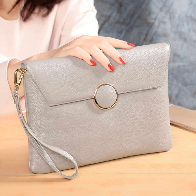 

Women's Clutch Bags for women Genuine Leather Shoulder Crossbody Bag female Money Wallet Ladies Party Clutch Purse Flap Hand Bag