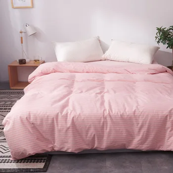 

Small Stripes Osyter 100% Cotton Wash Cotton 1PCS duvet cover/ quilt cover/comforter cover Yarn Weave Soft Cotton Fabric