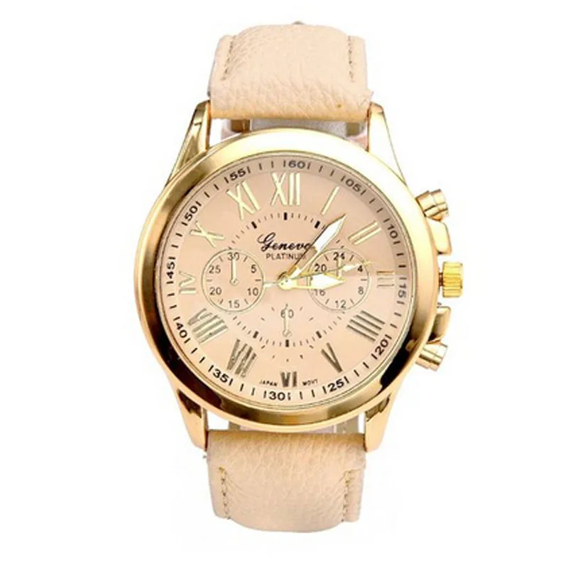 Новые повседневные кварцевые часы люксовый бренд Gofuly женские мужские часы кожаные часы модные часы бежевые золотые наручные часы Gofuly
