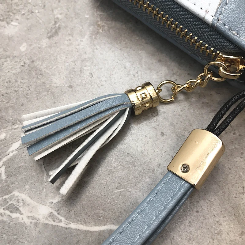 JANESPRI Fashion Patchwork Tassels Wallet Women Lady Long Clutch Wallets Brand Female Change Purse Hasp Coin Pocket Card Holder (17)