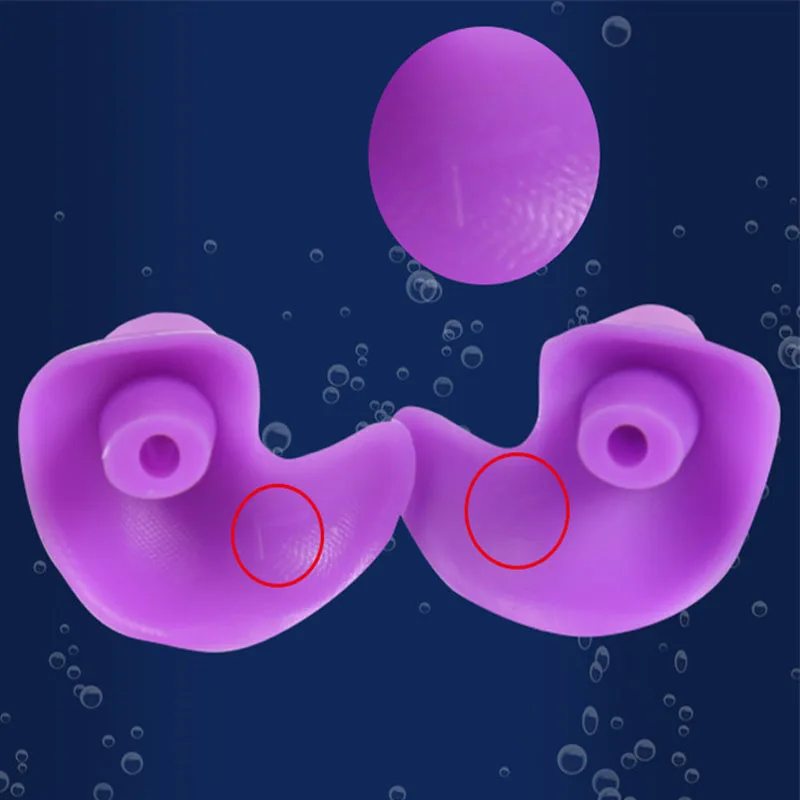 1 Pair Soft Waterproof Ear Plugs Silicone Dust-Proof Earplugs Diving Water Sports Snorkels Swimming Accessories