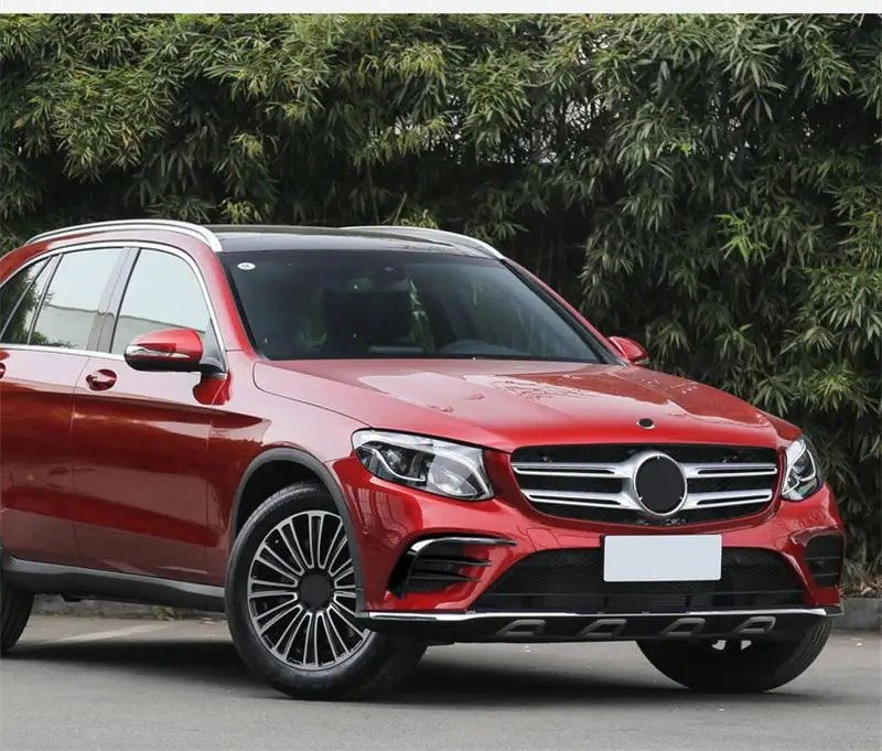 Автомобильный Стайлинг для Mercedes Benz класса GLC X253 головная накладка на Противотуманные фары планки авто огни Чехлы наклейки украшения отделка Аксессуары