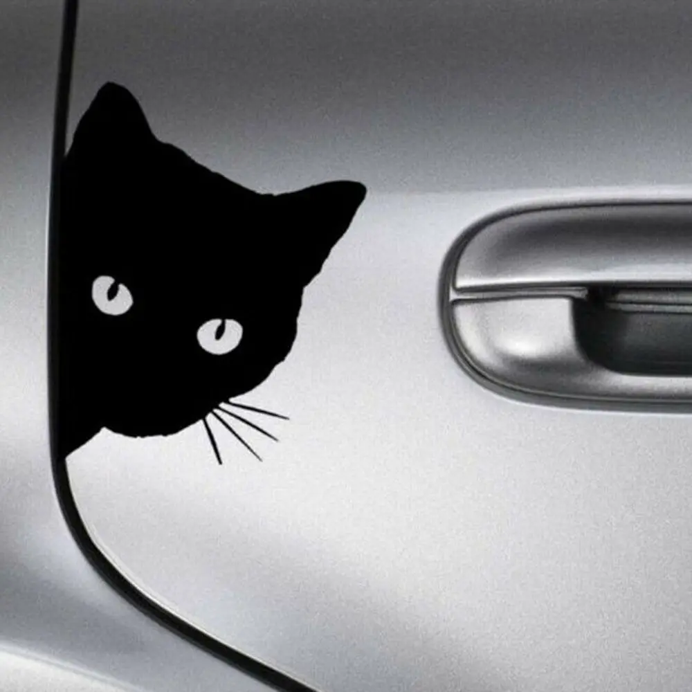 Creative Black Cat Face Peeking Car Stickers Automotive Decal Window Decoration Reflective Sticker Window Door Sticker Creative Black Cat Face Peeking Car Stickers Automotive Decal Window Decoration Reflective Sticker Window Door Sticker