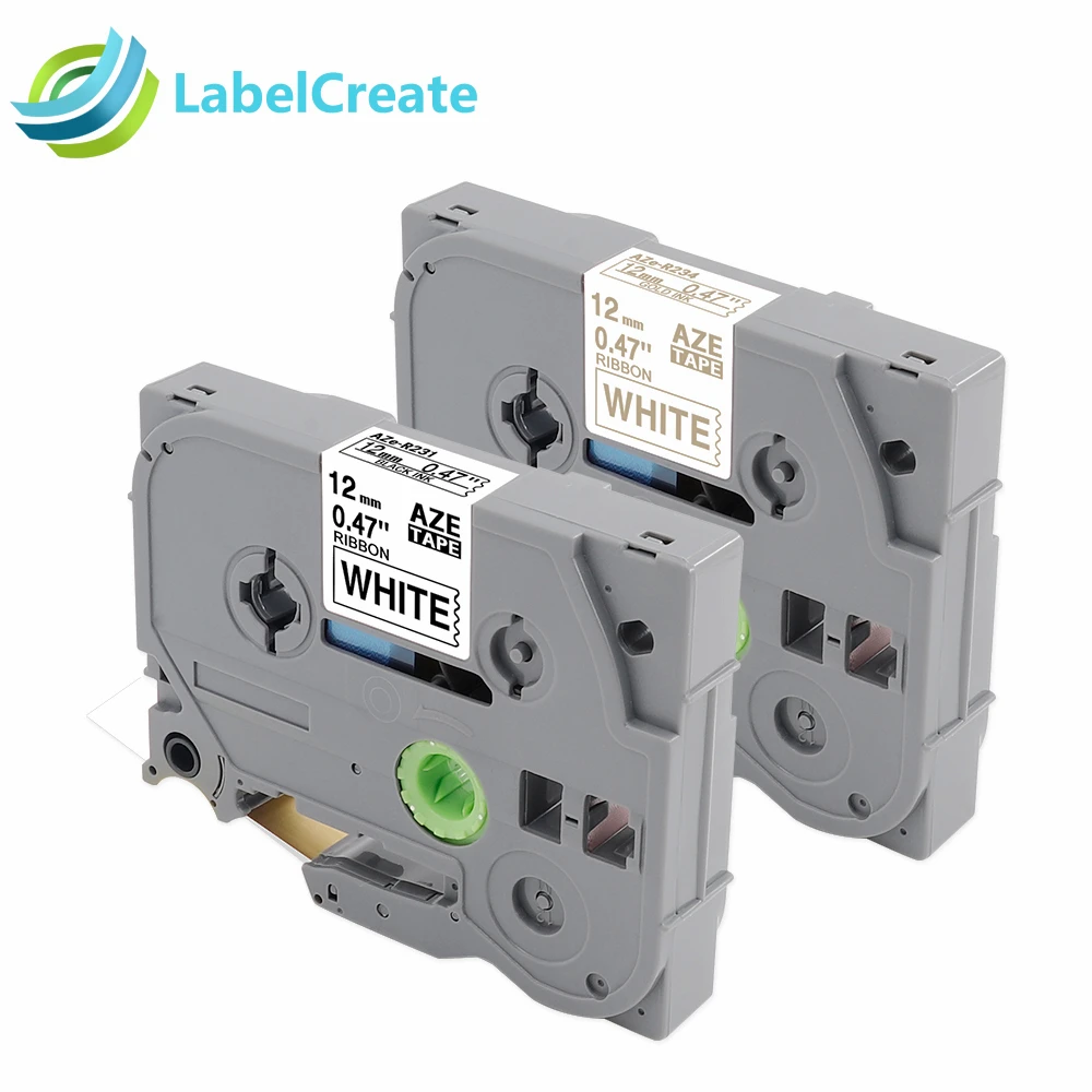 

Labelcreate 12mm Compatible Brother P-touch tz Tapes Satin Ribbons TZe-R231 TZe R234 2pcs/Set For Label Maker PT-1000 Labeller