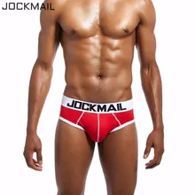 Jockmail marca masculina roupa interior de algodão clássico básico sexy masculino cuecas u convexo calzoncillos hombre cueca gay