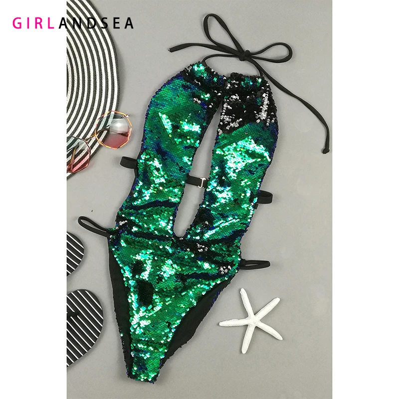 

GIRLANDSEA New 2019 One-pieces Swimsuit Solid Swimsuit