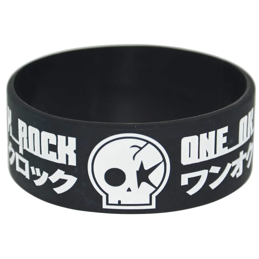 

1piece 1'' Wide Band Bracelet One Ok Rock Silicone Wristband for Music Fans