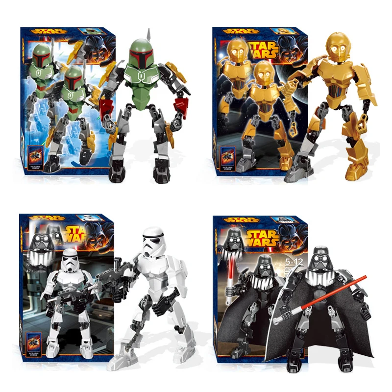 

Marvel Legoings Star Wars Kylo Ren Darth Vader Storm Trooper Building Blocks Figure Toys For Children Starwars Friends BKX09