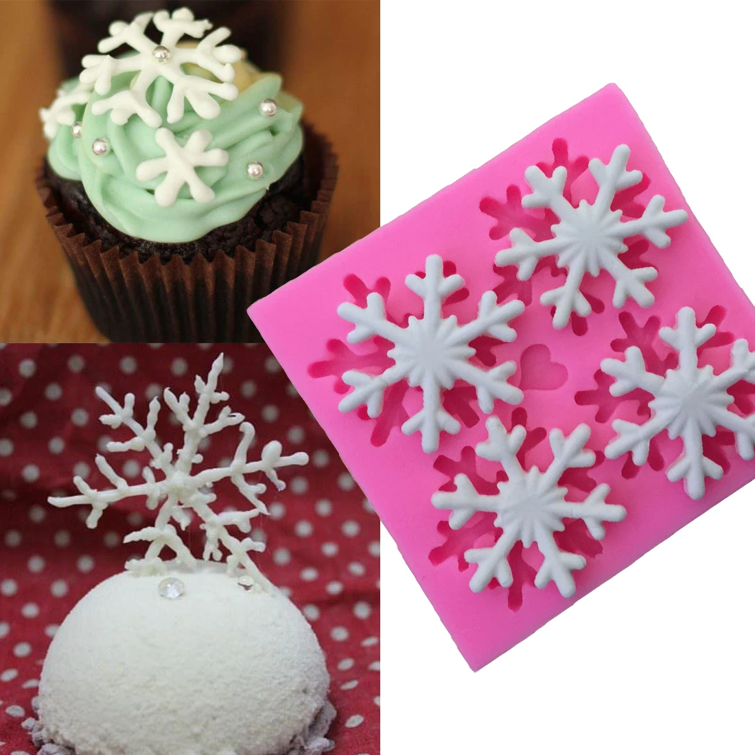 Conception De Noel Flocon De Neige Silicone Fondant Pate Sucre Gateau Decoration Moule Cuisine Arts De La Table Cake Design Patisserie Medicosage Com