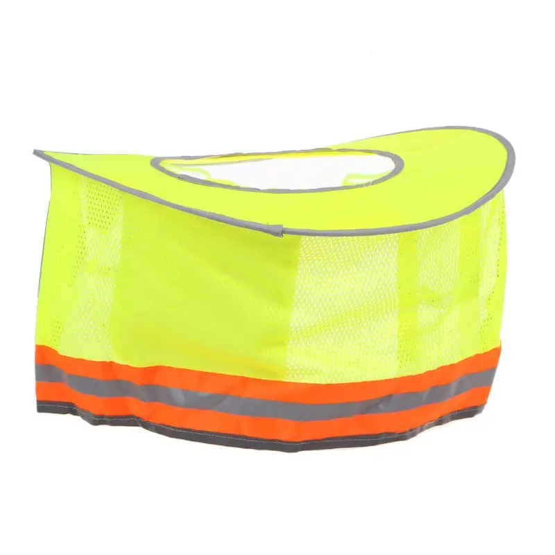 

Reflective Stripe Neck Shield Safety Hard Hat Cap Sun Shade Protective Helmets Workers Cover Summer