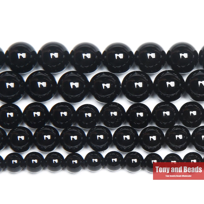 

Free Shipping AA Grade Black Agates Round Gem Loose Strand Beads 15" Strand 2 3 4 6 8 10 12MM Pick Size For Jewelry