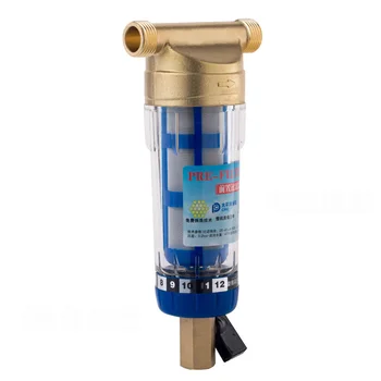 

1/2"Siphon backwash prefilter with wiper water purifier system 40micron stainless steel mesh copper caver whole house pre-filter