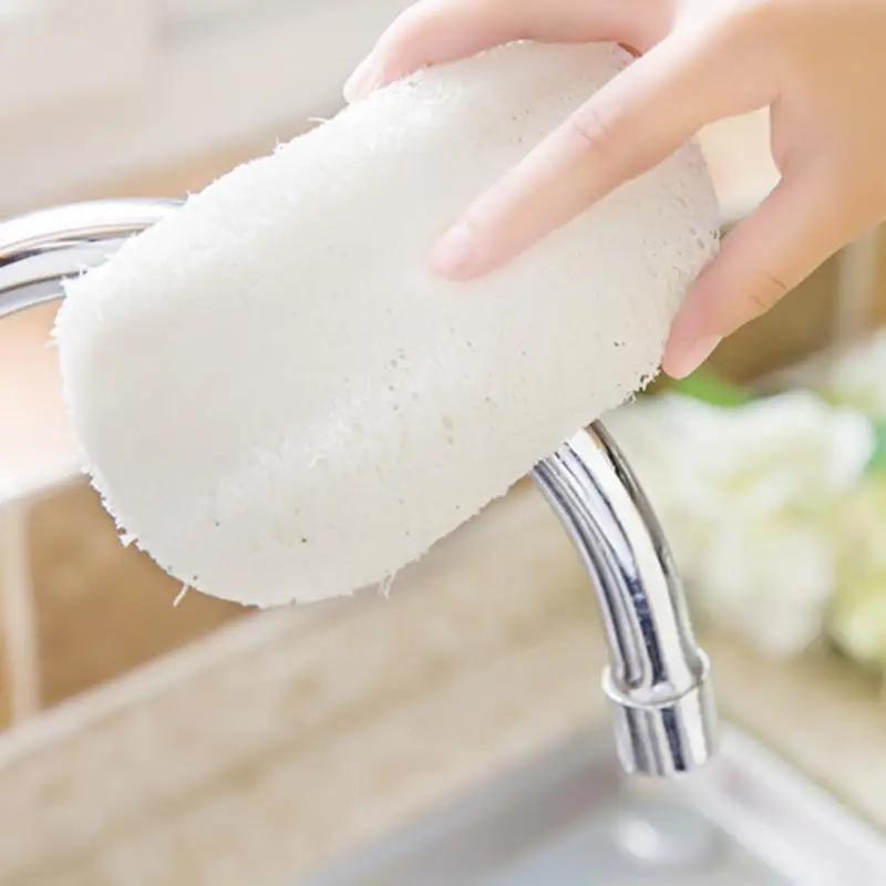 

Natural Loofah Luffa Loofa Sponge Gourd Eco Friendly Creative Cleaning Cloth Brush with Non-stick Oil Function for Kitchen, Dish