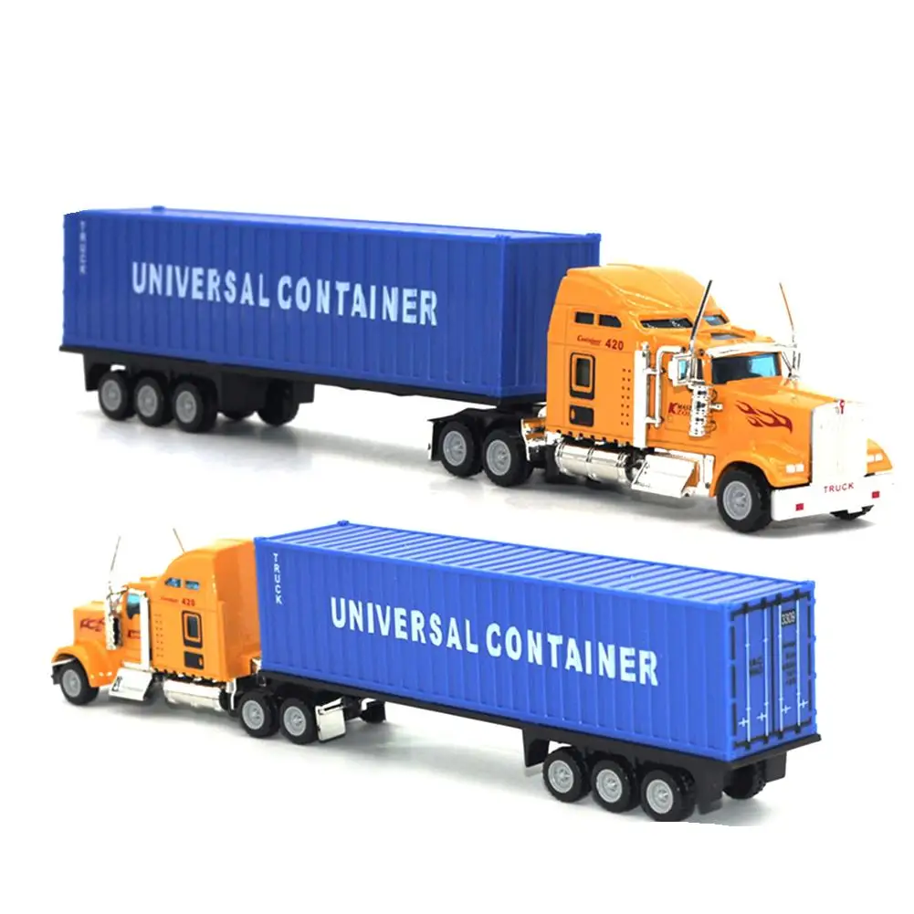 

1/65 Diecast Alloy Metal Car toy Container Truck Engineering Vehicle Model Vehicle Simulation Education Kids Toys for children