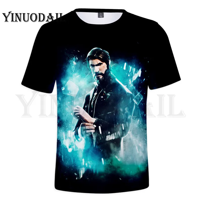 

100cm-160cm Parent-Child 3D T-shirt Gunman shirt for Kids Sudaderas Para Hombre Game Streetwear