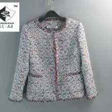 Hss0326 Для женщин небольшой ароматный короткие пальто узкого кроя