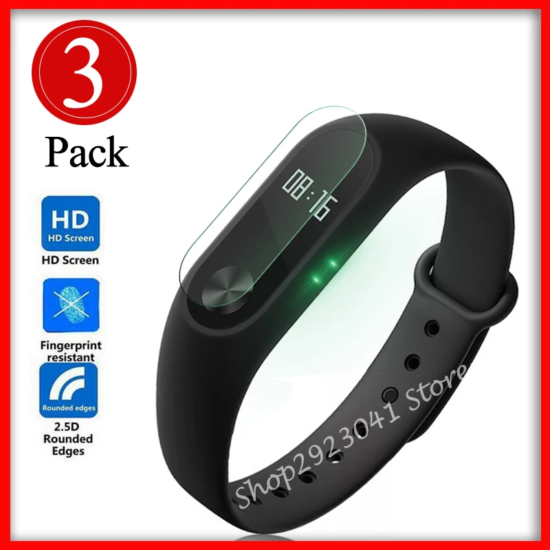 3 шт. Защитная пленка для экрана с полным покрытием Xiaomi Xiomi xaomi Mi Band 2 Band2