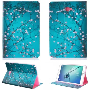 

Cute Printed Magnetic Cover For Samsung Galaxy Tab A A6 10.1 2016 T580 T585 SM-T585 T580N Case Leather Sleep Wake Smart Case