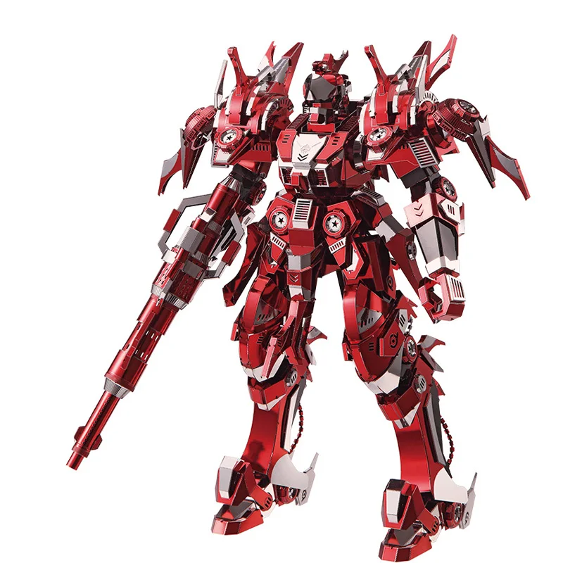 

Piececool Red Thunder Edition Armor Knight DIY 3d Metal Nano Puzzle Assemble Model Kits P085-RSK Laser Cut Jigsaw Toys