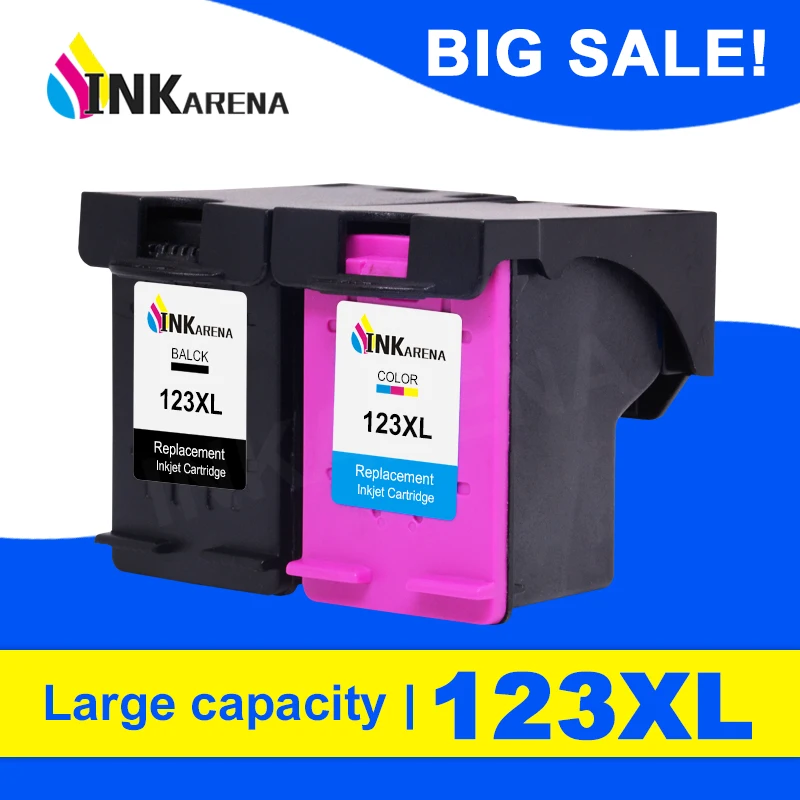 

INKARENA 123XL Replacement for HP 123 XL Ink Cartridge For HP123 Deskjet 1110 2130 3630 3632 3638 4520 4522 Printer Cartridges