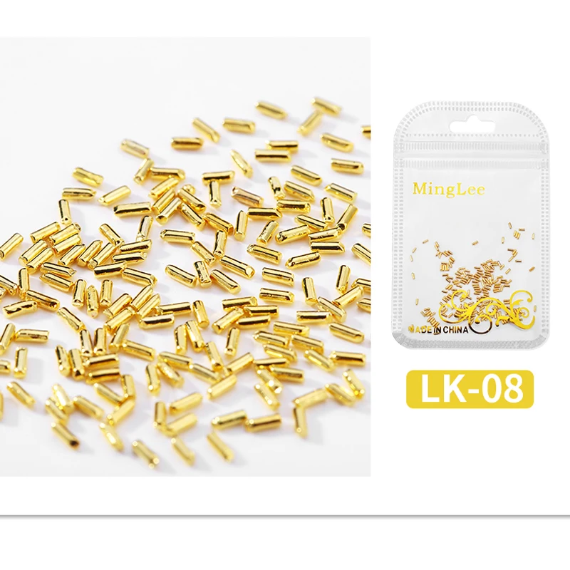 MORDDA/1 шт., золотые стразы, Квадратные аксессуары для ногтей, для металлического маникюра, в форме сердца, 3D украшения для дизайна ногтей