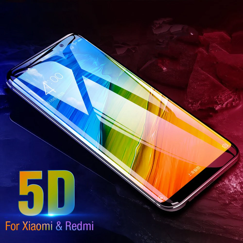 

Glass For Xiaomi Redmi 4X Glass Protective 5D Screen Protector For Xiaomi Mi A1 8 SE 6 A2 Redmi 5A 6 Pro 5 Plus Glass