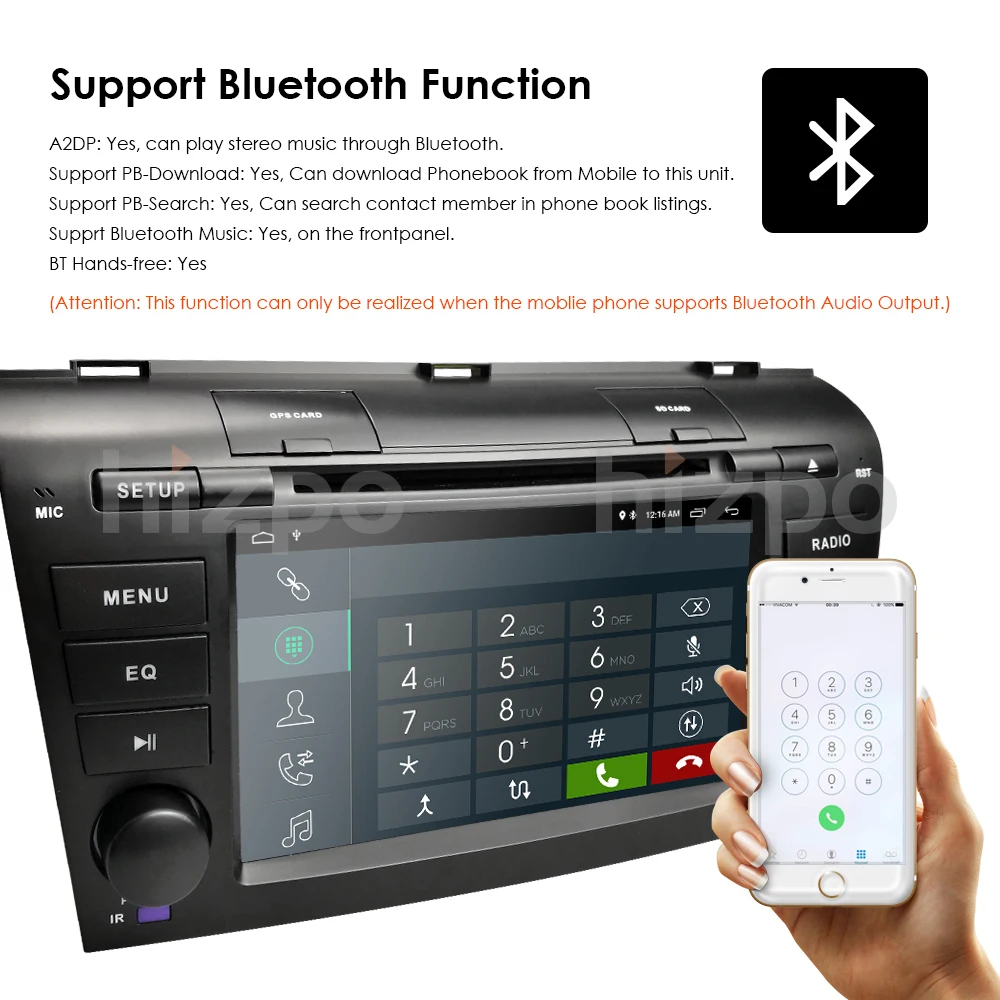Excellent 2GRAM 4G WIFI1024*600 Quad Core Android 8.1 Fit MAZDA 3 MAZDA3 2004 2005 2006 2007 2008 2009 Car DVD Player Navigation GPS Radio 10