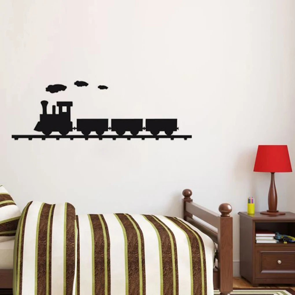 

Brand New Steam Train Transportation Ways Wall Sticker Removable PVC Furniture Wallpaper Cartoon Children Kids Room Decals