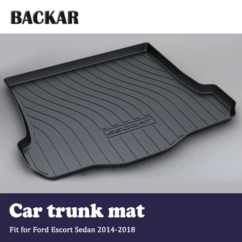 

Backar 1Set Car Cargo Rear Trunk Mat Boot Liner Tray Anti-slip Mat For Ford Escort Sedan 2014 2015 2016 2017 2018 Accessories