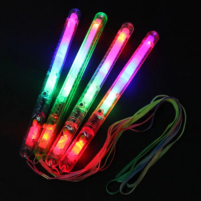 Multicolor Light Up Blinking Rave Sticks LED Flashing Strobe Wands Concerts Party Glow HB88