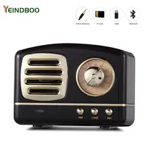 Portable Bluetooth Speaker Retro Mini Portable Wireless Bluetooth Speaker USB/TF Card Music Player HIFI Subwoofer Speaker Color