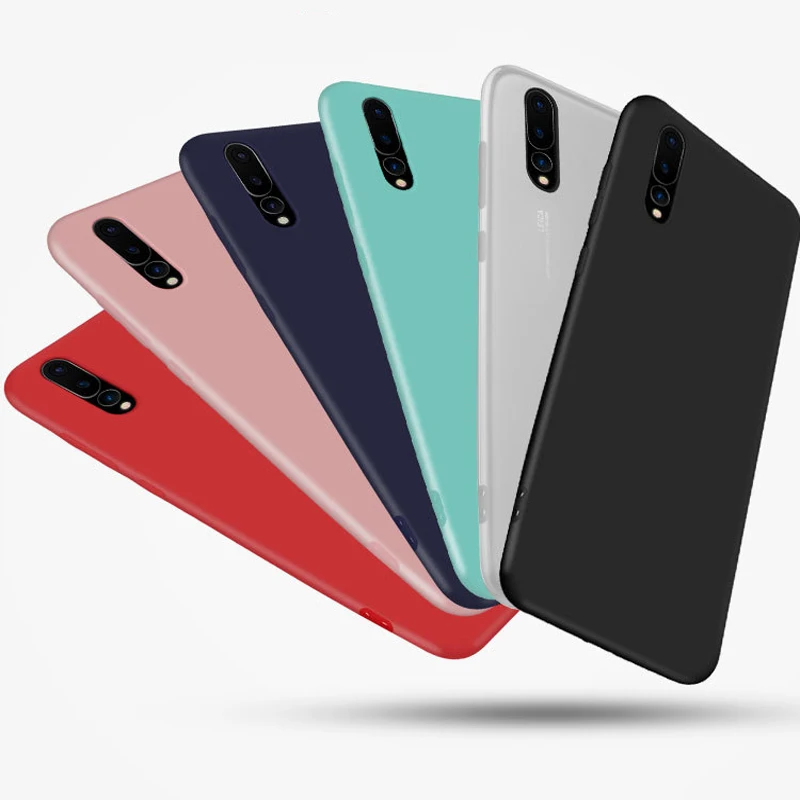 

Cases For HuaWei P20 Pro P20 Lite NOVA 3e nova 3 nova 2 Frosted Fashion Candy Color Soft TPU Back Cover For HuaWei mate 20 lite
